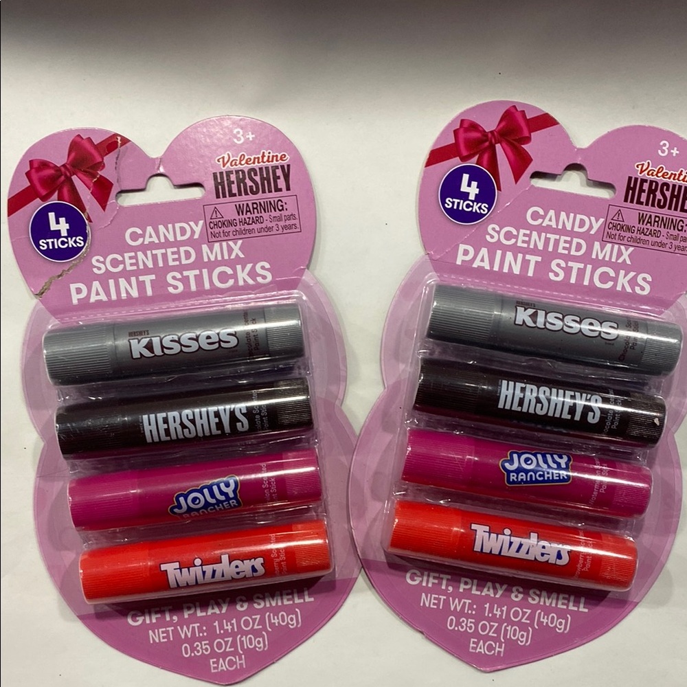 Jumbo Hershey's Candy Scented Paint Sticks Set Valentine’s Day gift party favors